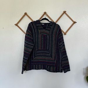 Multicolored Coat With Hand Warmer